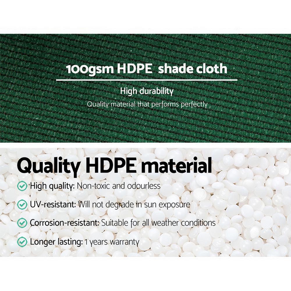Umbrellas & Sunshades: Instahut 50% Shade Cloth 1.83x20m Shadecloth Sail Heavy Duty Green