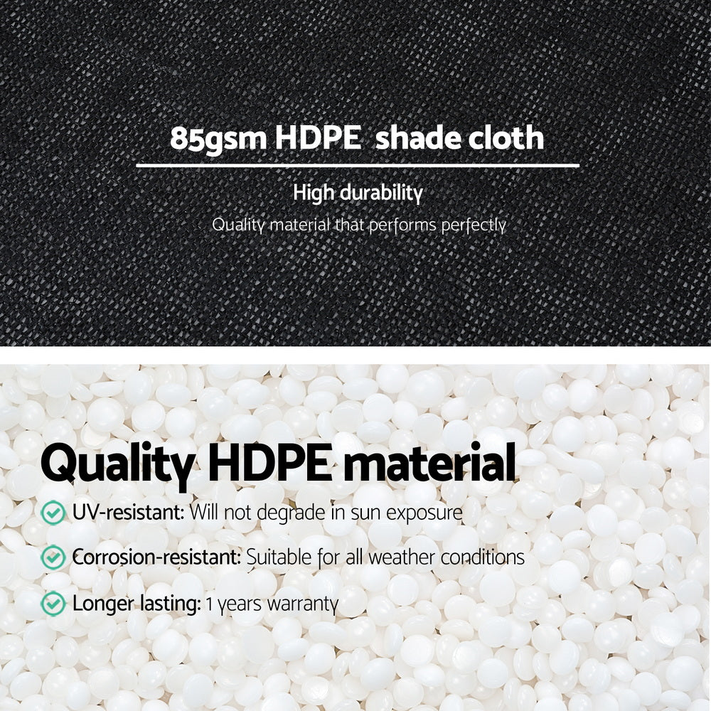 Umbrellas & Sunshades: Instahut Shade Cloth Sun Shade Fabric Patio UV Resistant Black 10x2m
