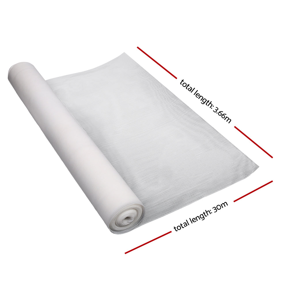 Umbrellas & Sunshades: Instahut 90% Shade Cloth 3.66x30m Shadecloth Wide Heavy Duty White