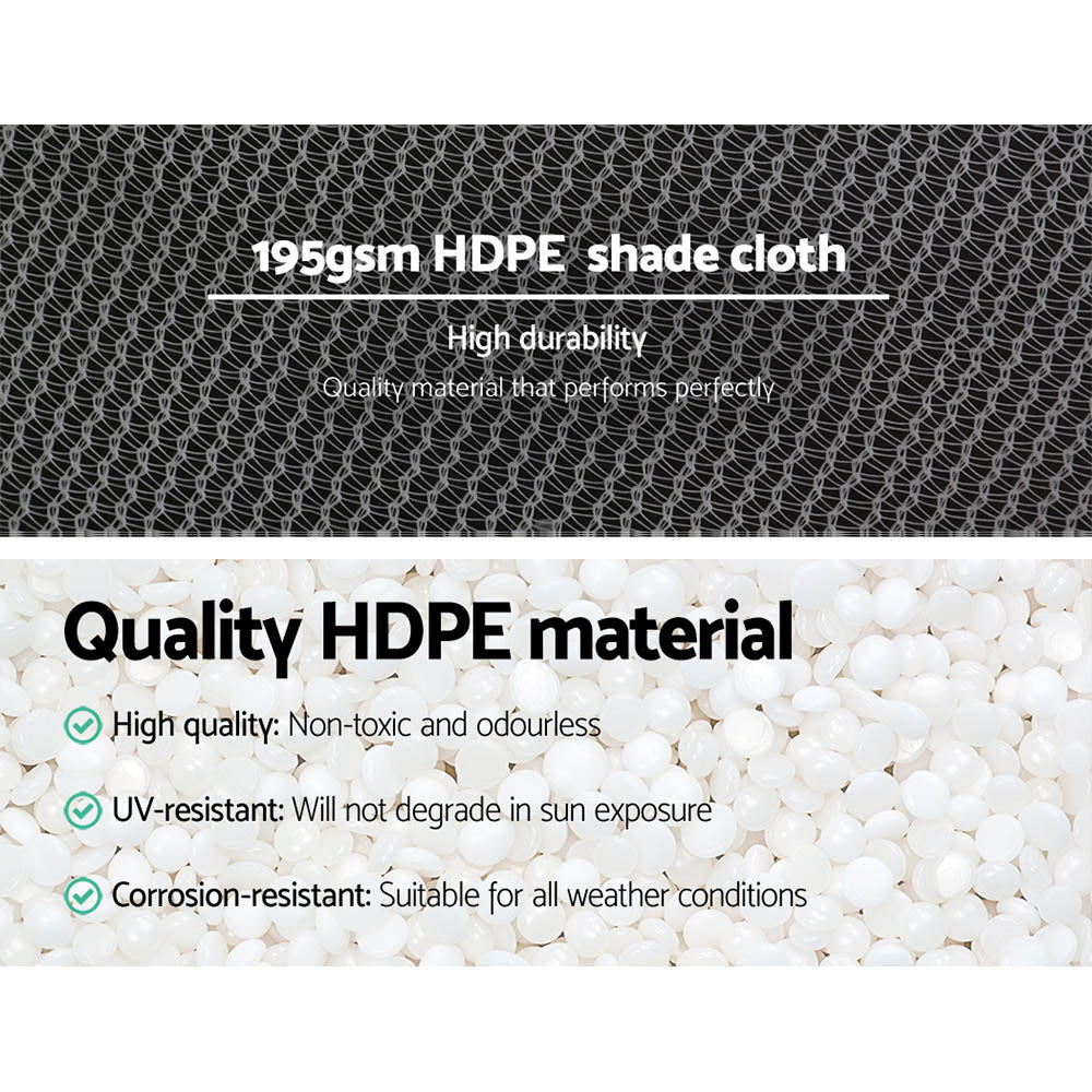 Umbrellas & Sunshades: Instahut 90% Shade Cloth 3.66x30m Shadecloth Wide Heavy Duty White