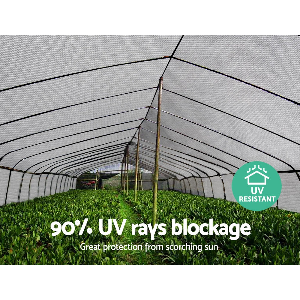 Umbrellas & Sunshades: Instahut 90% Shade Cloth 3.66x30m Shadecloth Wide Heavy Duty White