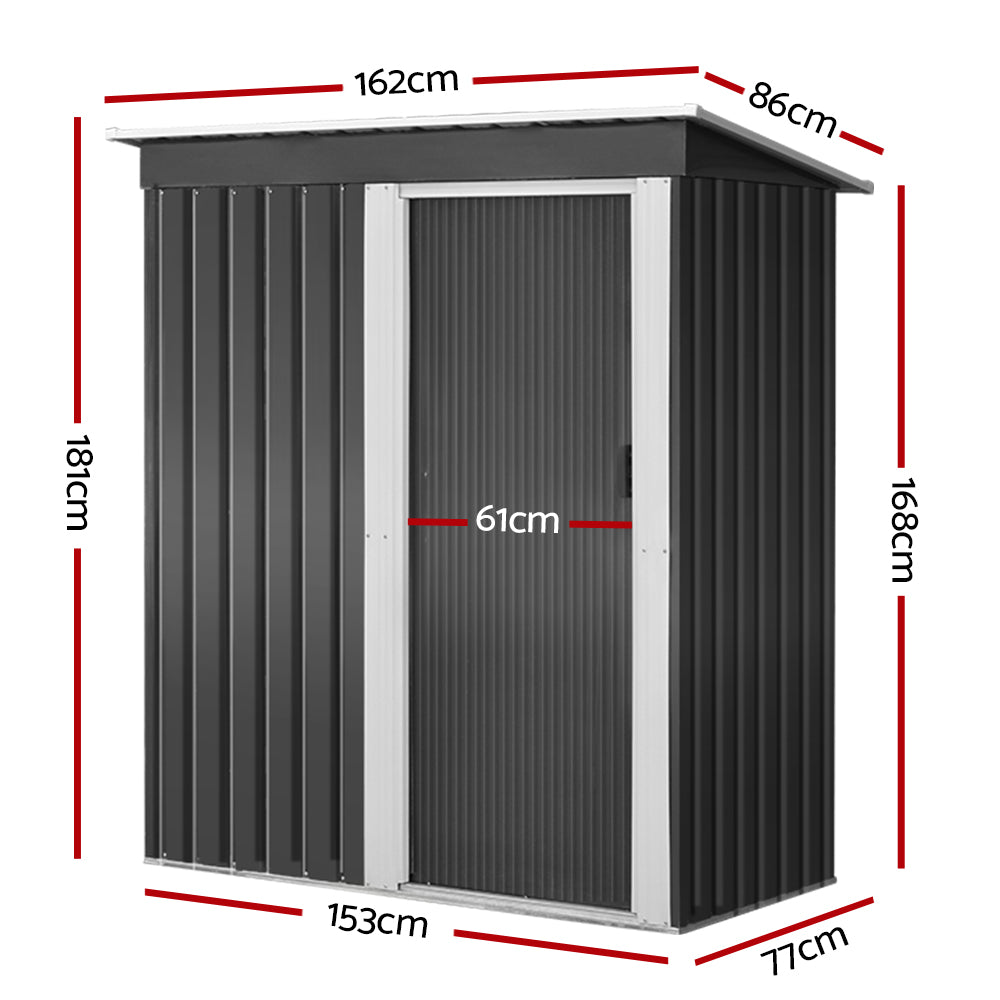 Sheds: Giantz Garden Shed 1.62x0.86M Sheds Outdoor Storage Tool Workshop House Shelter Sliding Door
