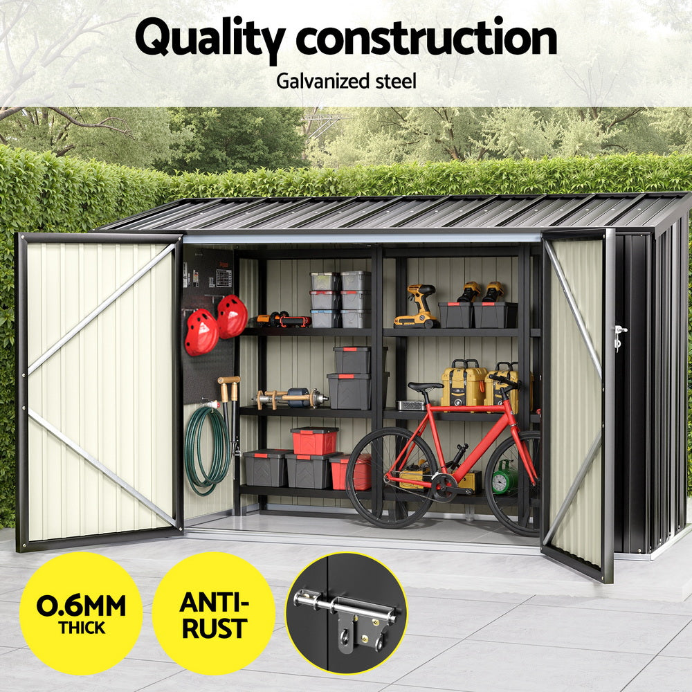 Sheds: Giantz Garden Shed 2.22x0.91M Bike Sheds Outdoor Storage Tool Workshop House Shelter Double Door