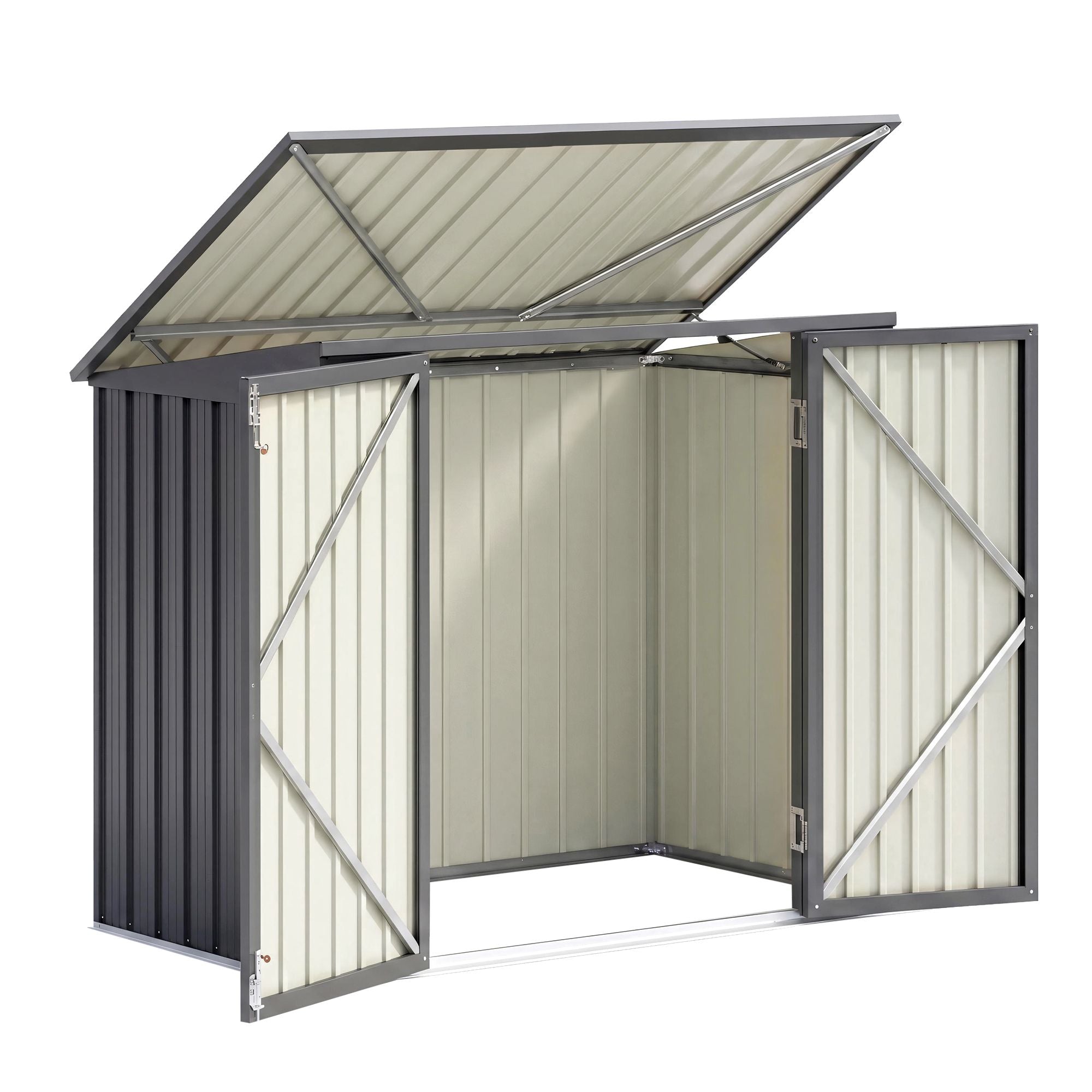 Giantz Garden Shed Wheelie Bin Storage Enclosure Outdoor Lockable Steel Cabinet