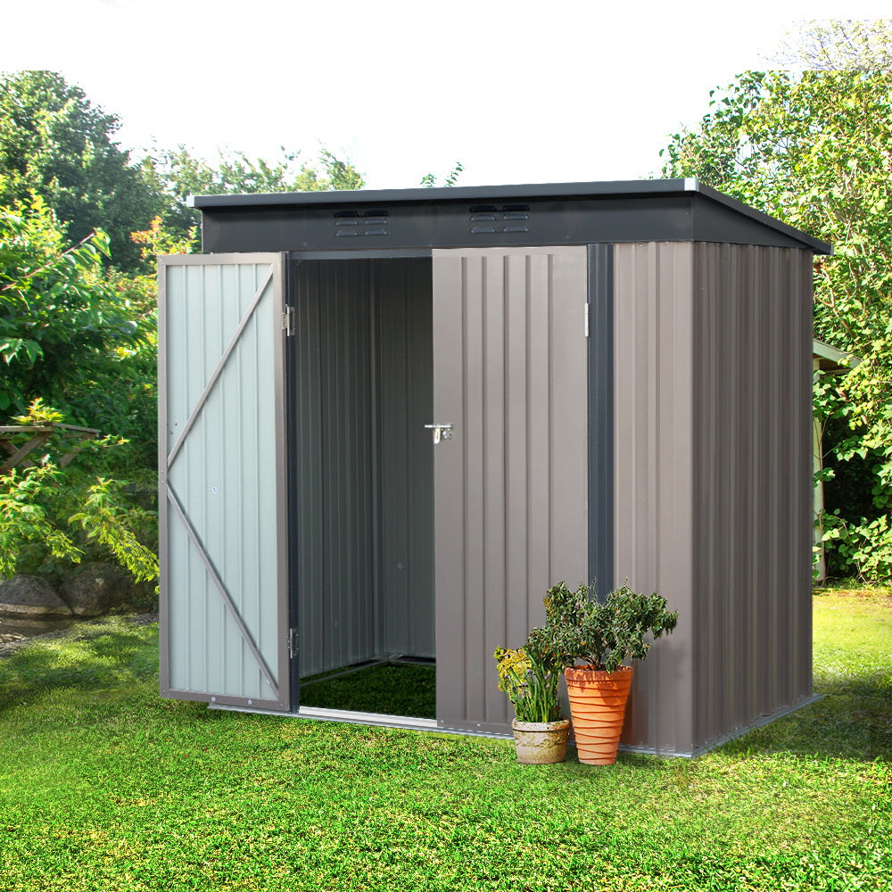 Sheds: Giantz Garden Shed 1.95x1.31M Sheds Outdoor Storage Steel Workshop House Tool Double Door