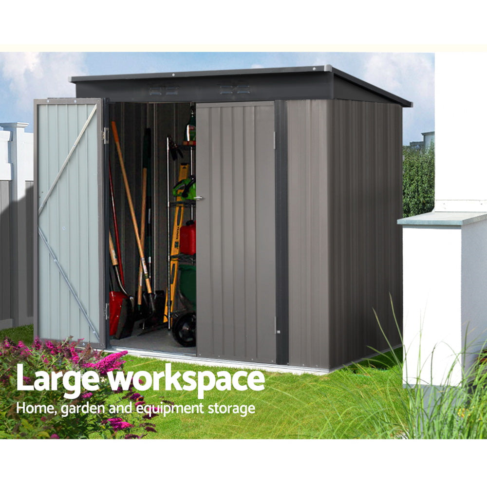 Sheds: Giantz Garden Shed 1.95x1.31M Sheds Outdoor Storage Steel Workshop House Tool Double Door