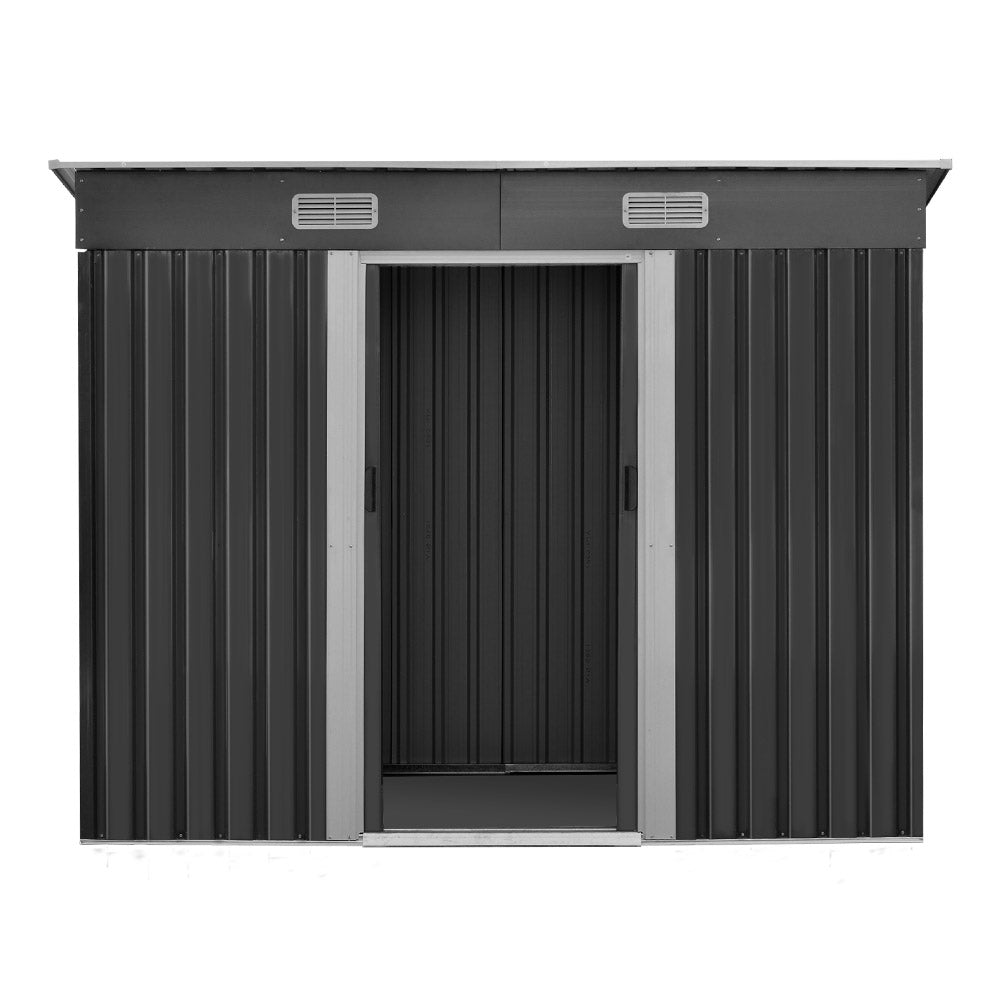 Sheds: Giantz Garden Shed 2.38x1.31M Sheds Outdoor Storage Tool Metal Workshop Shelter Sliding Door