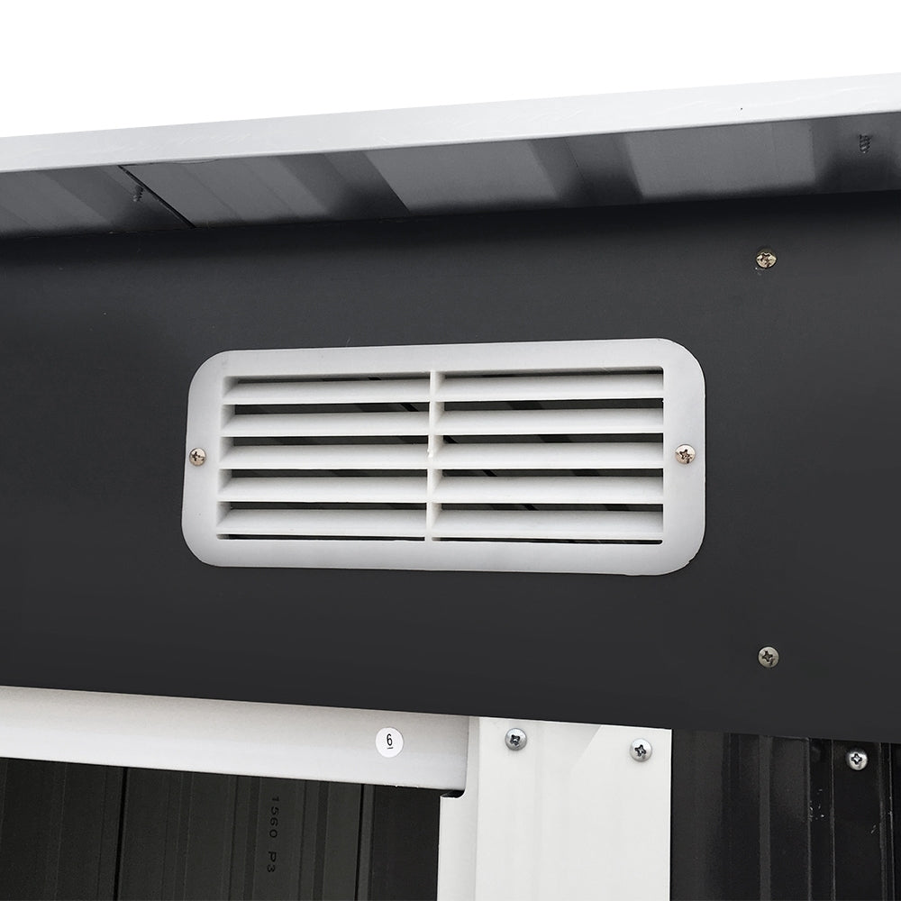 Sheds: Giantz Garden Shed 2.38x1.31M w/Metal Base Sheds Outdoor Storage Tool Workshop Sliding Door