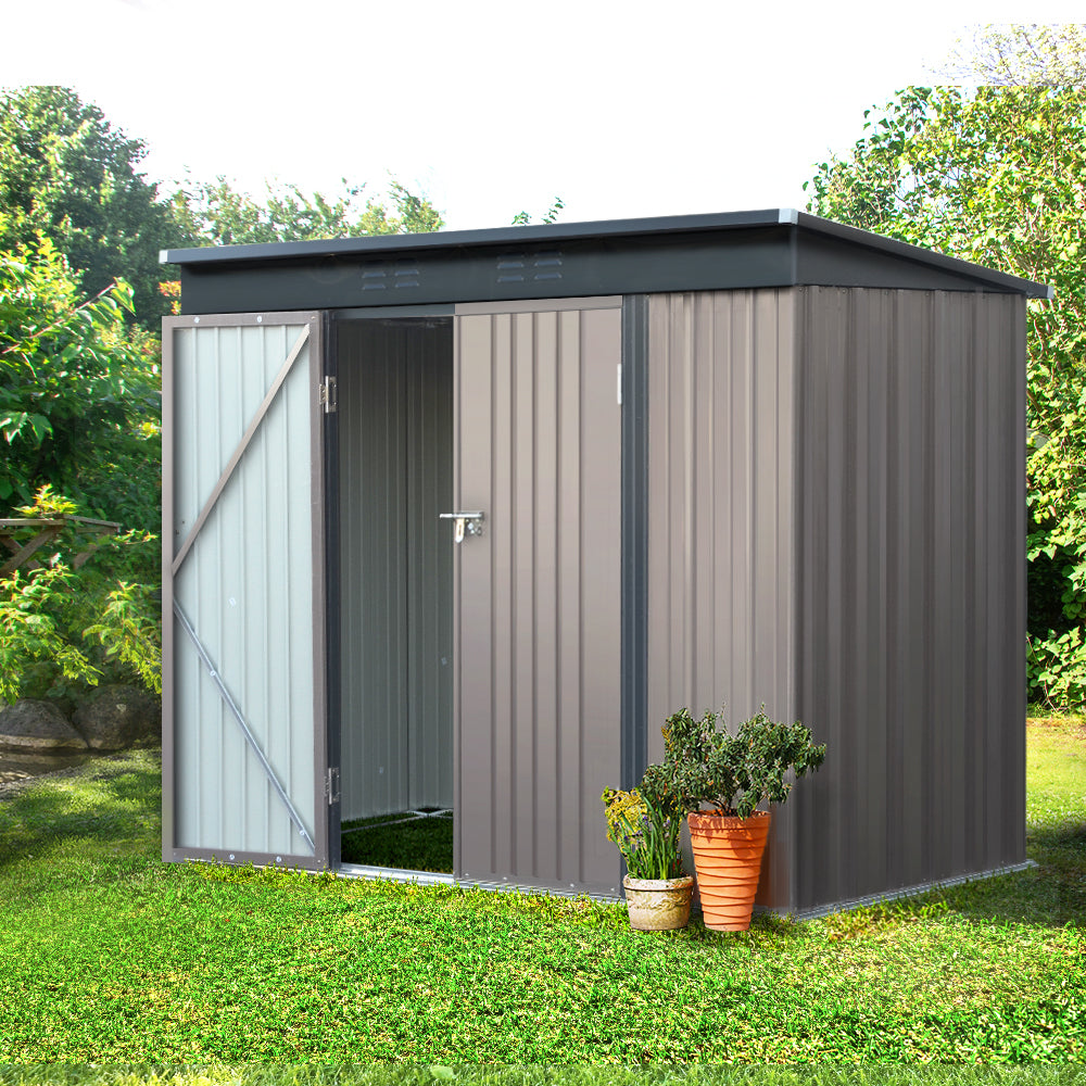 Sheds: Giantz Garden Shed 2.31x1.31M Sheds Outdoor Storage Tool Metal Workshop Shelter Double Door