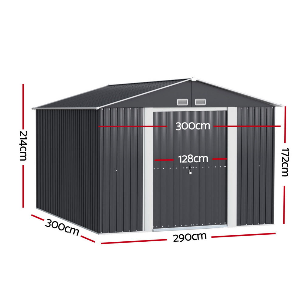 Sheds: Giantz Garden Shed 3x3M Outdoor Storage Tool Workshop House Shelter
