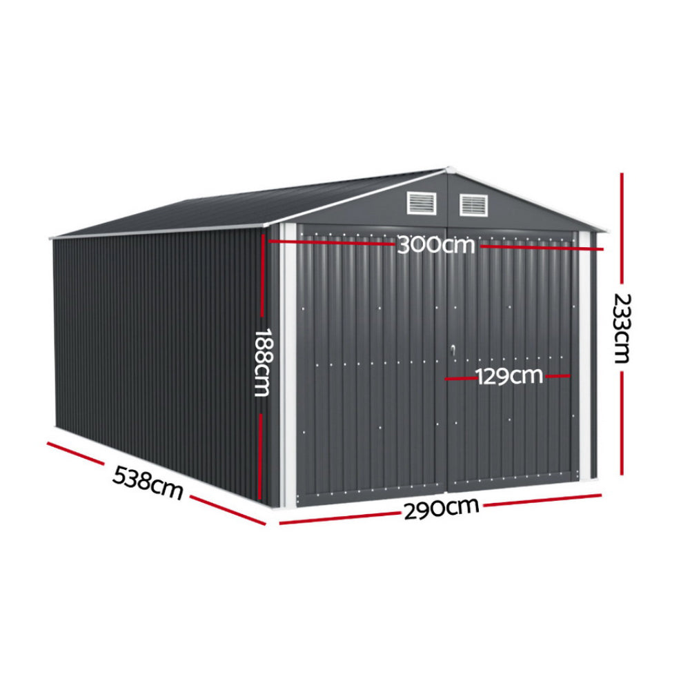 Sheds: Giantz Garden Shed Sheds Outdoor Storage 3x5.38M Tool Workshop House Shelter