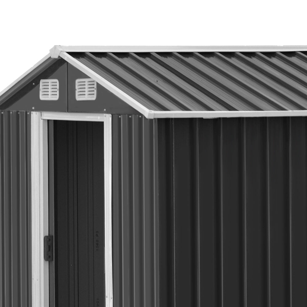 Sheds: Giantz Garden Shed 2.58x3.14M w/Metal Base Sheds Outdoor Storage Workshop Shelter Sliding Door