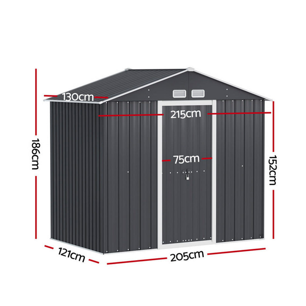 Sheds: Giantz Garden Shed Outdoor Storage 2.15x1.3M Tool Workshop House Shelter Sliding Door