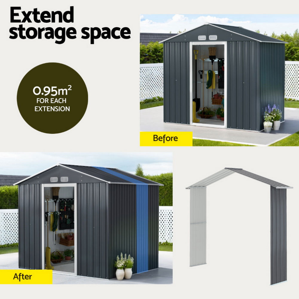Sheds: Giantz Garden Shed Outdoor Storage 2.15x1.74M Tool Workshop House w/Extension Kit