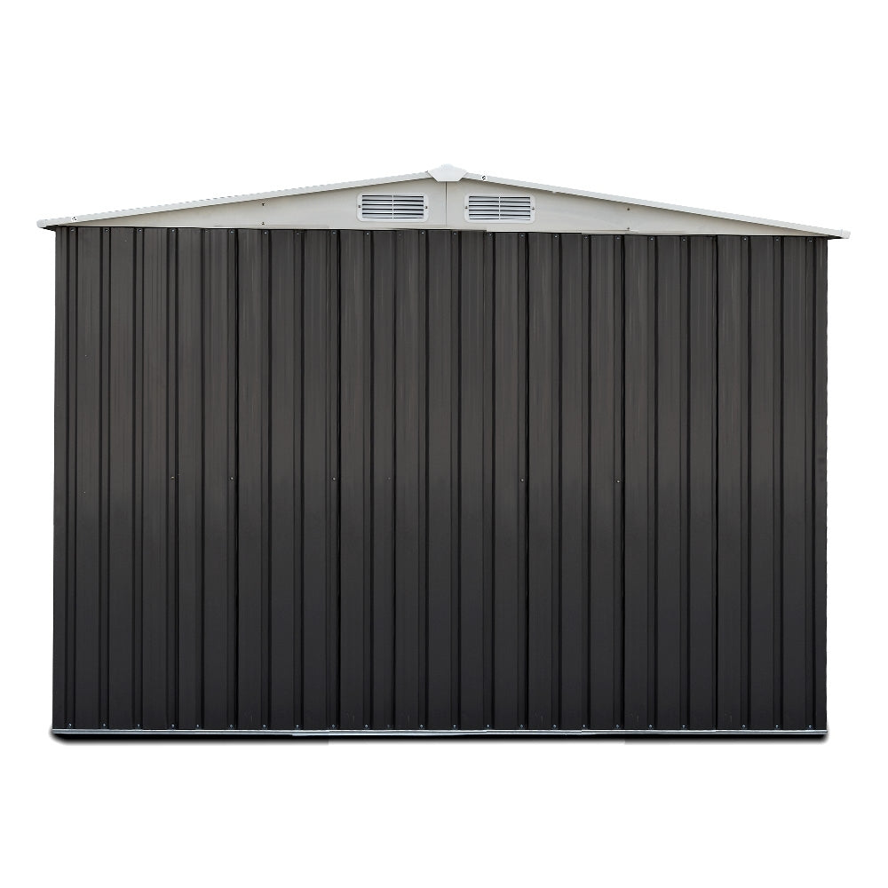 Sheds: Giantz Garden Shed 2.58x2.07M w/Metal Base Sheds Outdoor Storage Double Door Tool