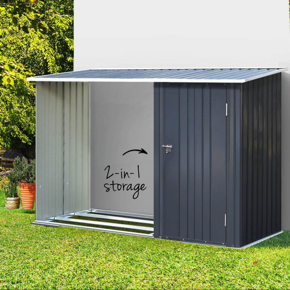 Sheds: Giantz Garden Shed 2.49x1.04M Sheds Outdoor Tool Storage Workshop House Steel 2 in 1