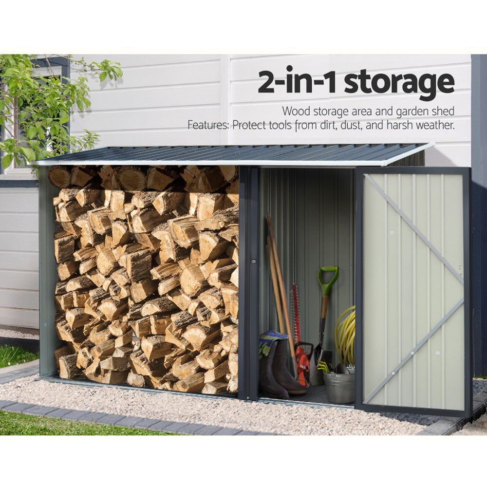 Sheds: Giantz Garden Shed 2.49x1.04M Sheds Outdoor Tool Storage Workshop House Steel 2 in 1