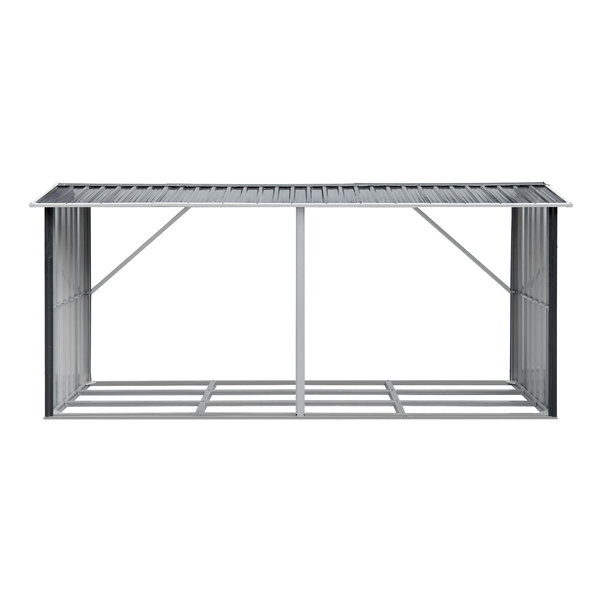 Giantz Firewood Storage Shed 334.5CM x 92CM Outdoor Log Rack Galvanised Steel Wood Holder