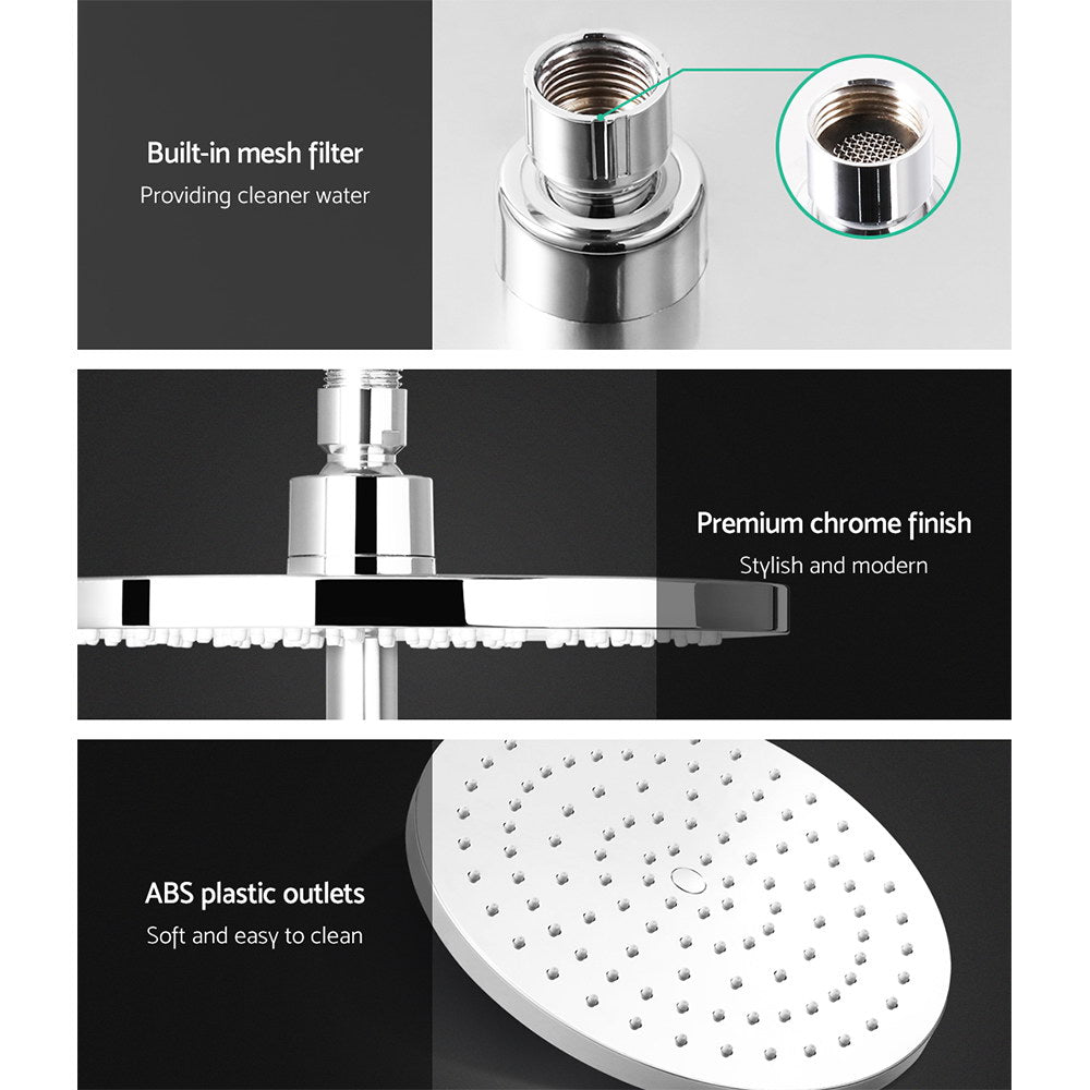 Shower Heads & Screens: Cefito 9'' Rain Shower Head Set Handheld Round High Pressure Chrome