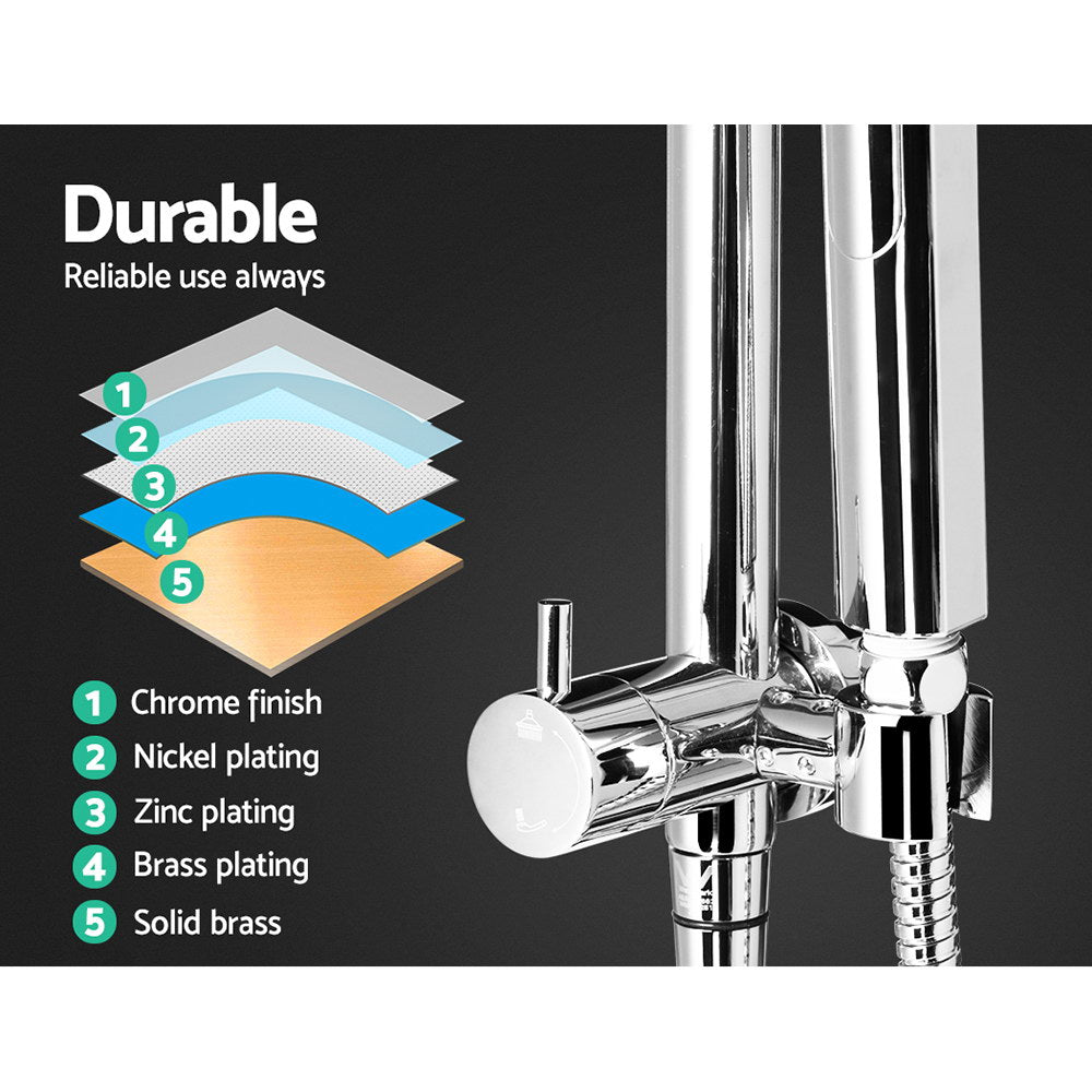 Shower Heads & Screens: Cefito 9'' Rain Shower Head Set Handheld Round High Pressure Chrome