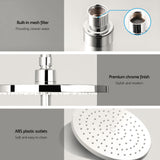 Cefito 9'' Rain Shower Head Set Handheld Round High Pressure Mixer Tap Chrome