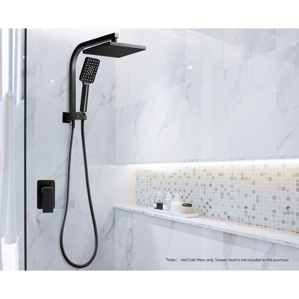 Shower Accessories: Cefito Shower Mixer Tap Wall Bath Taps Brass Hot Cold Basin Bathroom Black