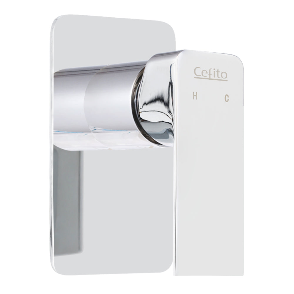 Shower Accessories: Cefito Shower Mixer Tap Wall Bath Taps Brass Hot Cold Basin Bathroom Chrome