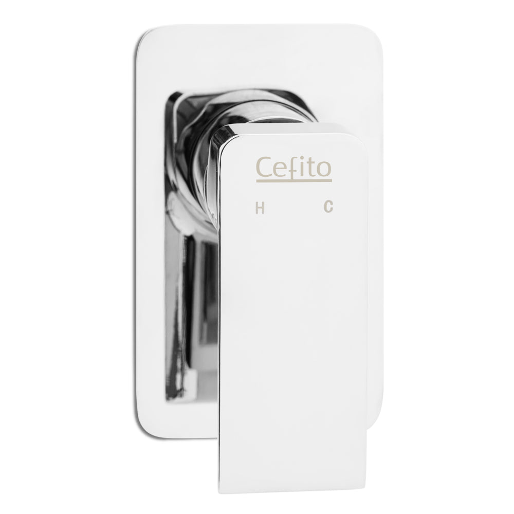 Shower Accessories: Cefito Shower Mixer Tap Wall Bath Taps Brass Hot Cold Basin Bathroom Chrome