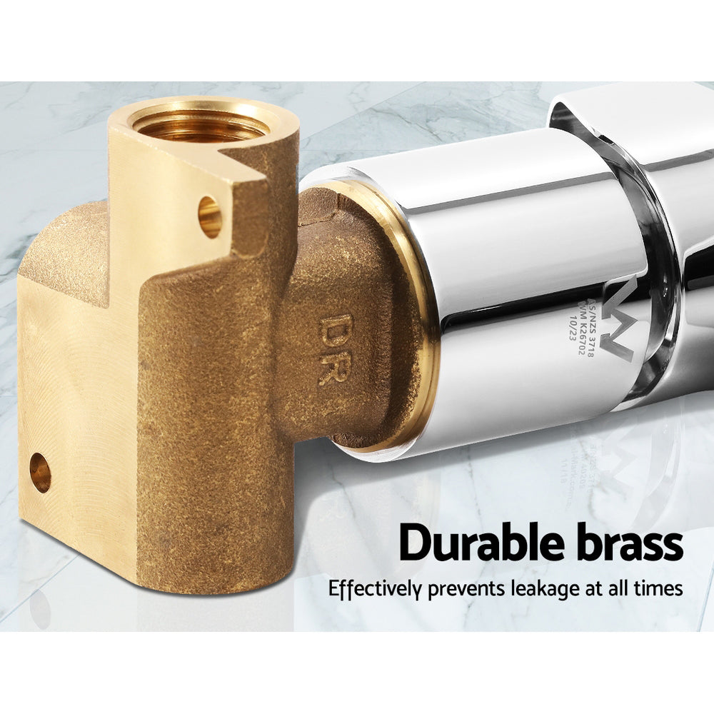 Shower Accessories: Cefito Shower Mixer Tap Wall Bath Taps Brass Hot Cold Basin Bathroom Chrome