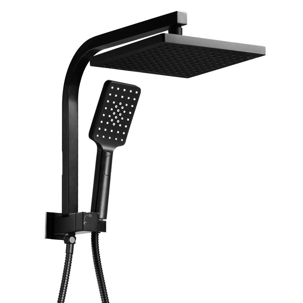 Shower Accessories: Cefito 8'' Rain Shower Head Set Handheld Square High Pressure Black