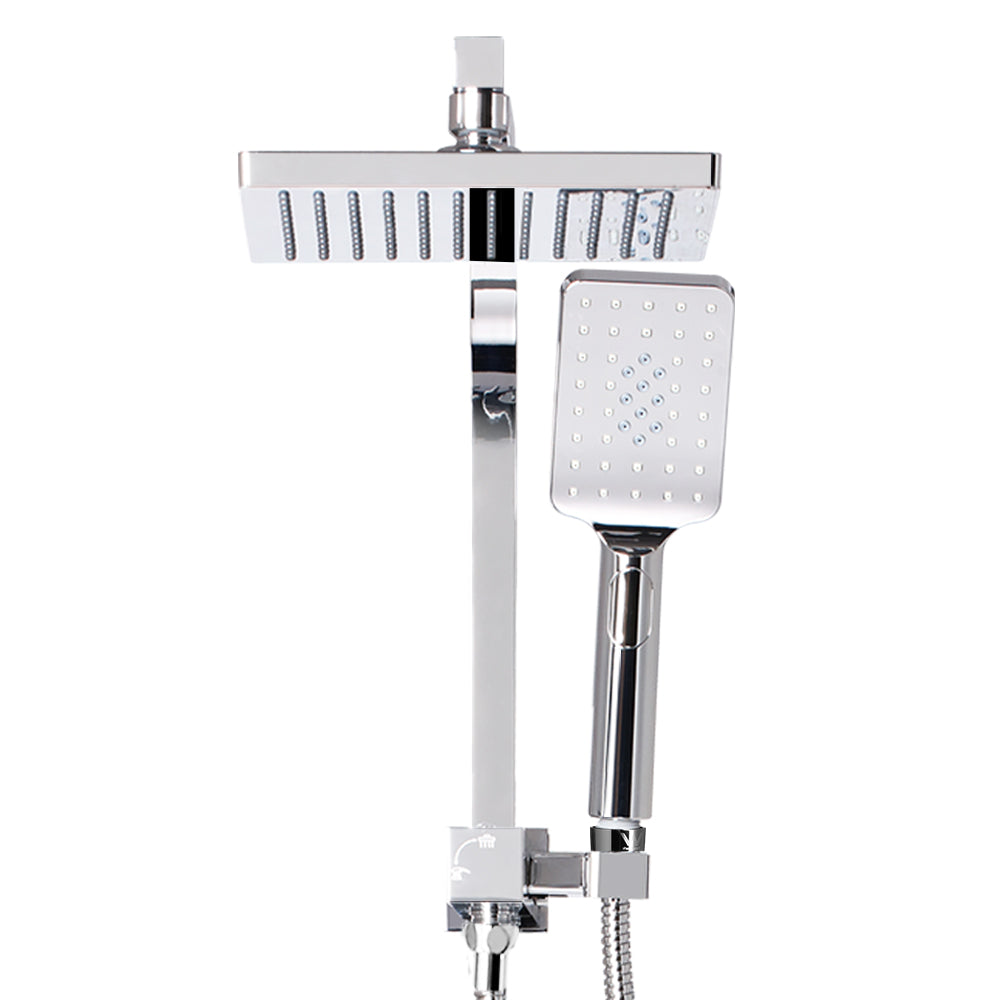 Shower Accessories: Cefito 8'' Rain Shower Head Set Handheld Square High Pressure Chrome