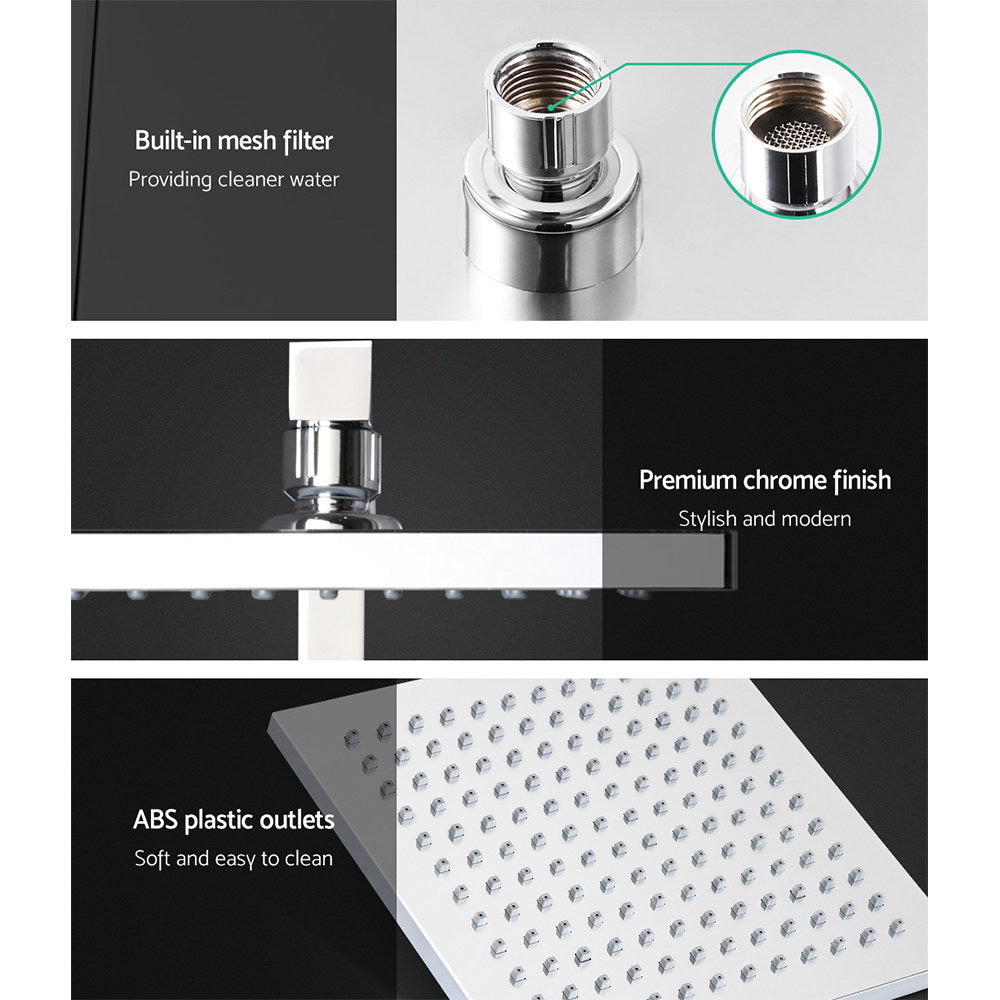 Shower Accessories: Cefito 8'' Rain Shower Head Set Handheld Square High Pressure Chrome