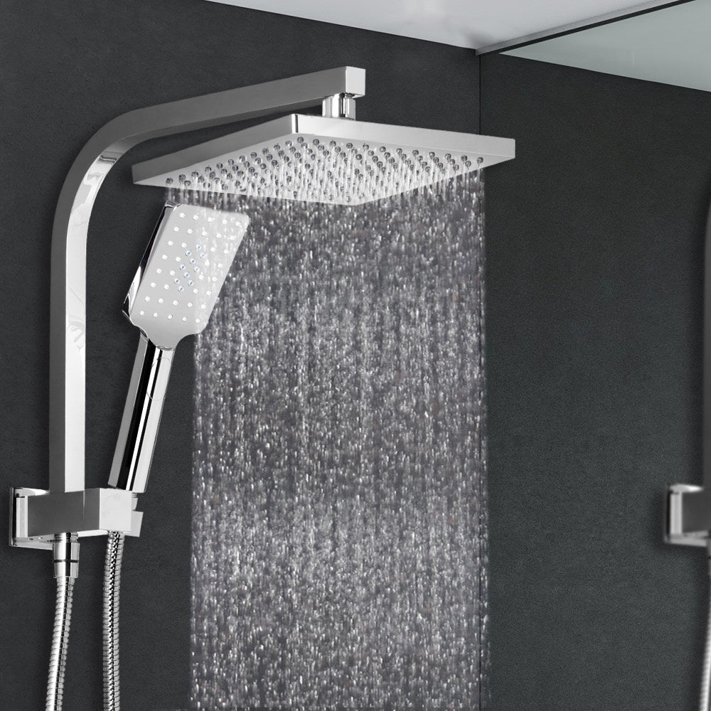 Shower Accessories: Cefito 8'' Rain Shower Head Set Handheld Square High Pressure Chrome