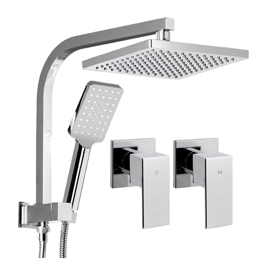 Shower Accessories: Cefito 8'' Rain Shower Head Set Handheld Square High Pressure wins Tap�Chrome