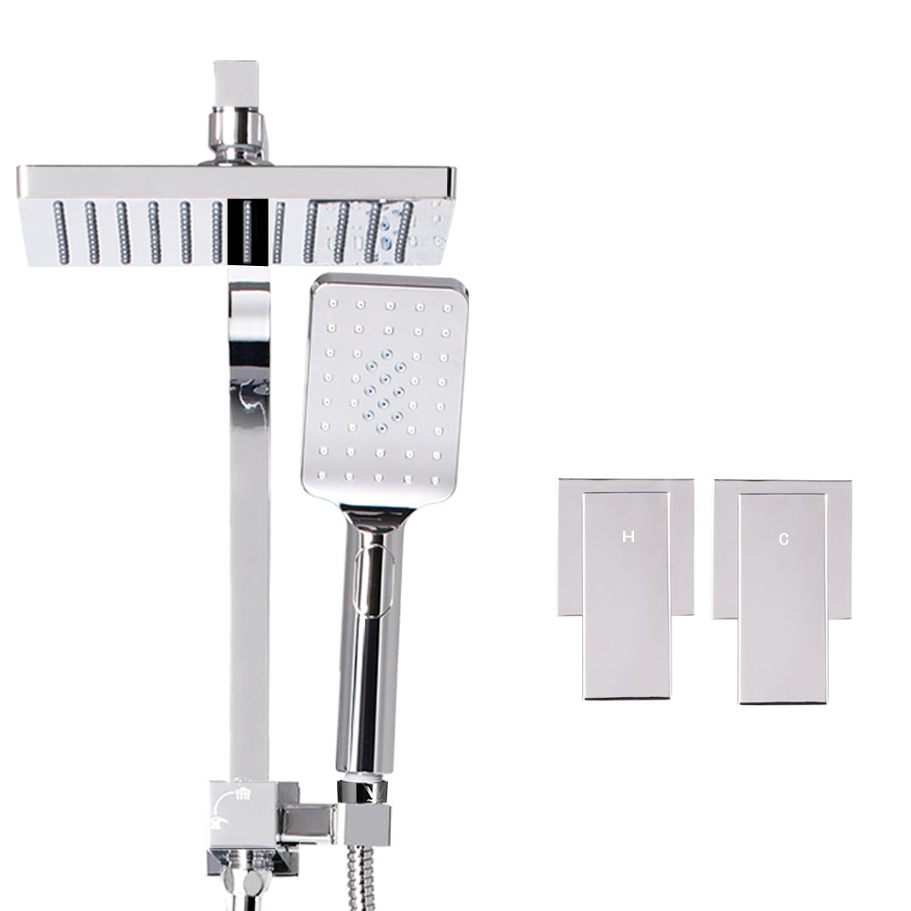Shower Accessories: Cefito 8'' Rain Shower Head Set Handheld Square High Pressure wins Tap�Chrome