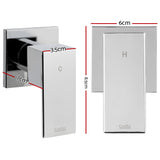 98765-Cefito Shower Twins Tap Wall Bath Taps Brass Hot Cold Basin Bathroom Chrome