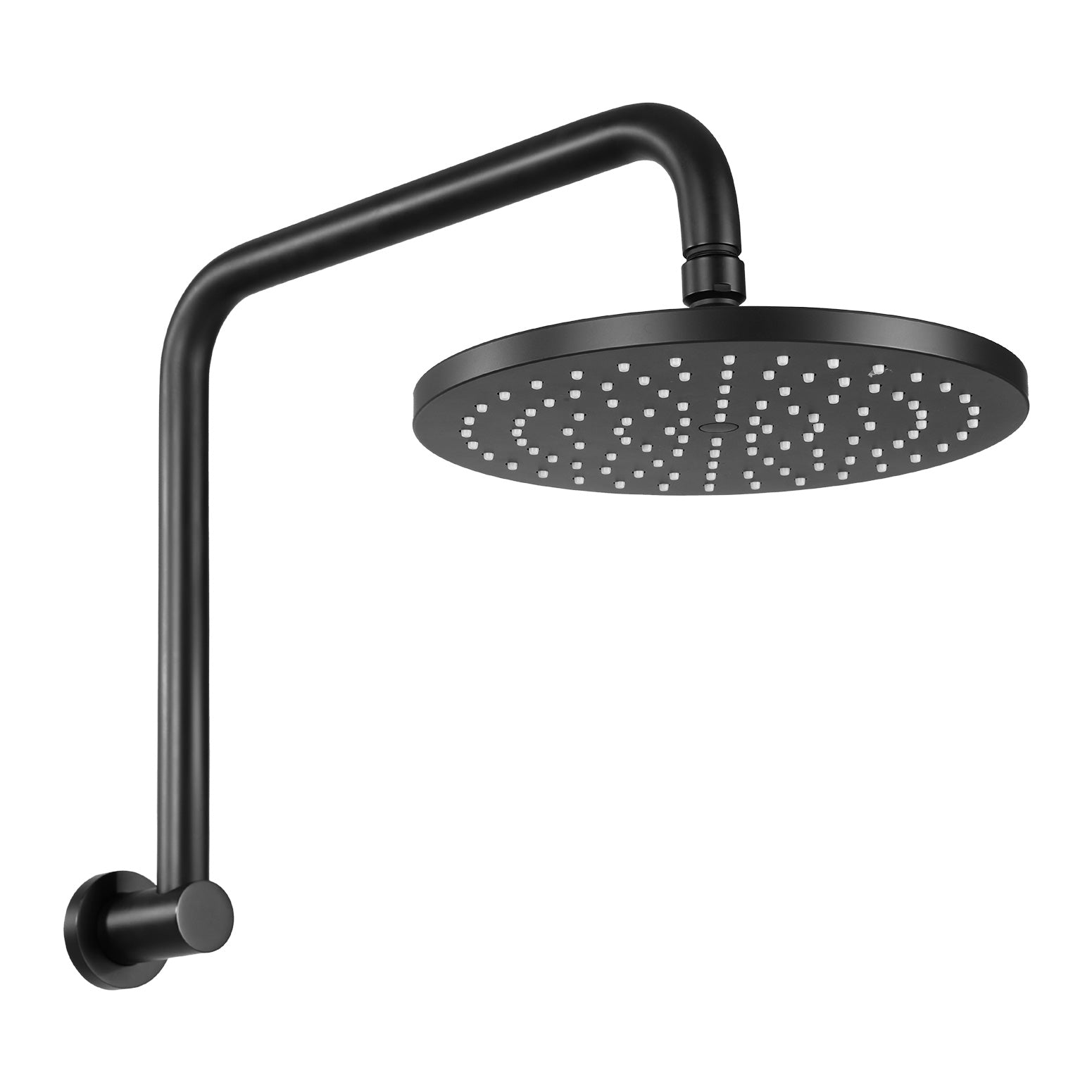 Shower Heads & Screens: 9'' Rain Shower Head Overhead High-pressure Swivel Black
