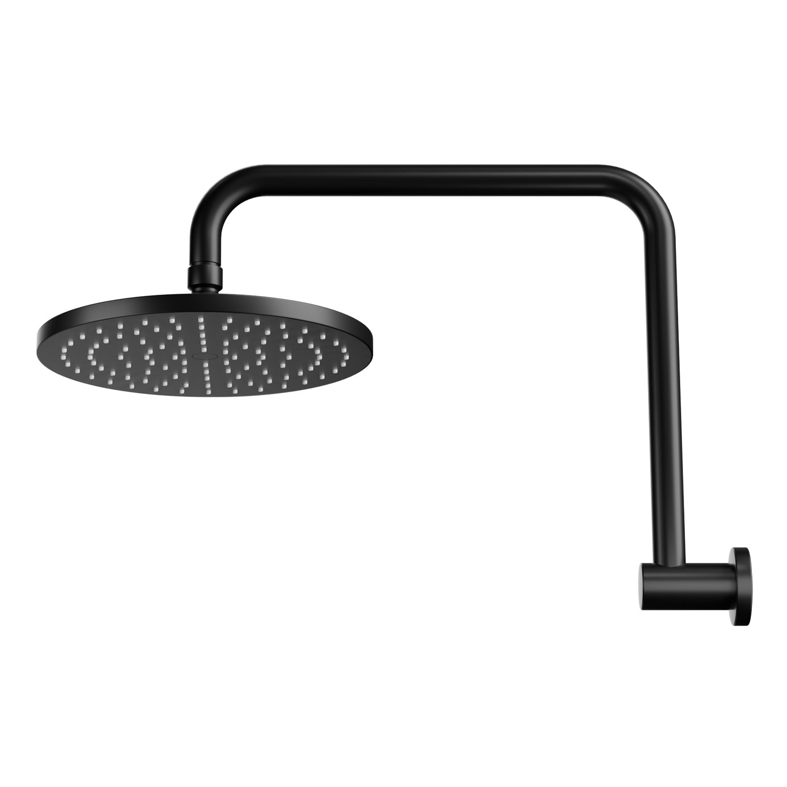 Shower Heads & Screens: 9'' Rain Shower Head Overhead High-pressure Swivel Black