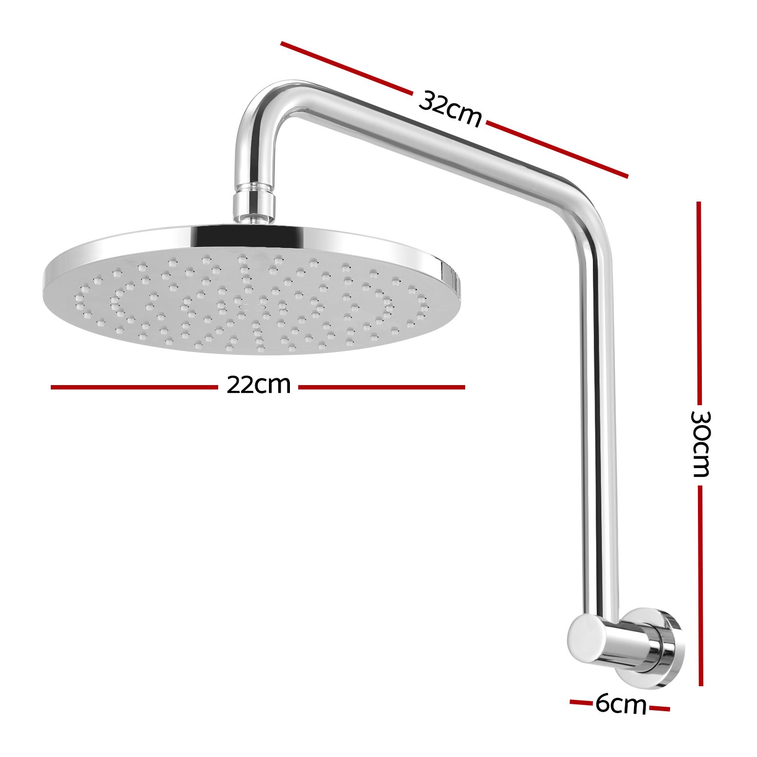 Shower Heads & Screens: 9'' Rain Shower Head Overhead High-pressure Swivel Chrome
