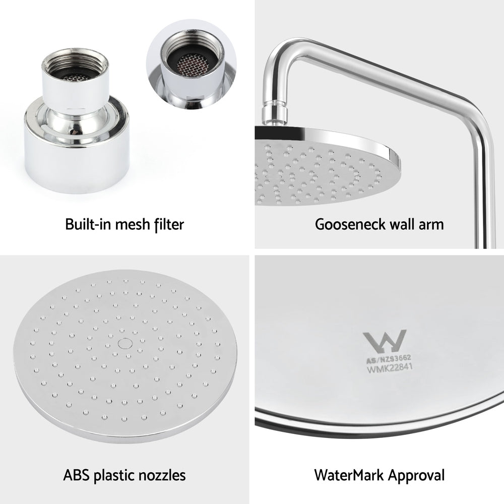 Shower Heads & Screens: 9'' Rain Shower Head Overhead High-pressure Swivel Chrome