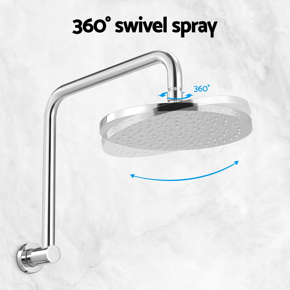 Shower Heads & Screens: 9'' Rain Shower Head Overhead High-pressure Swivel Chrome