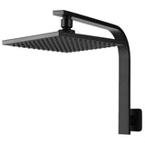 98765-Cefito 8'' Rain Shower Head Wall Arm Square High Pressure Black