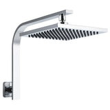 Shower Accessories: Cefito 8'' Rain Shower Head Wall Arm Square High Pressure Chrome