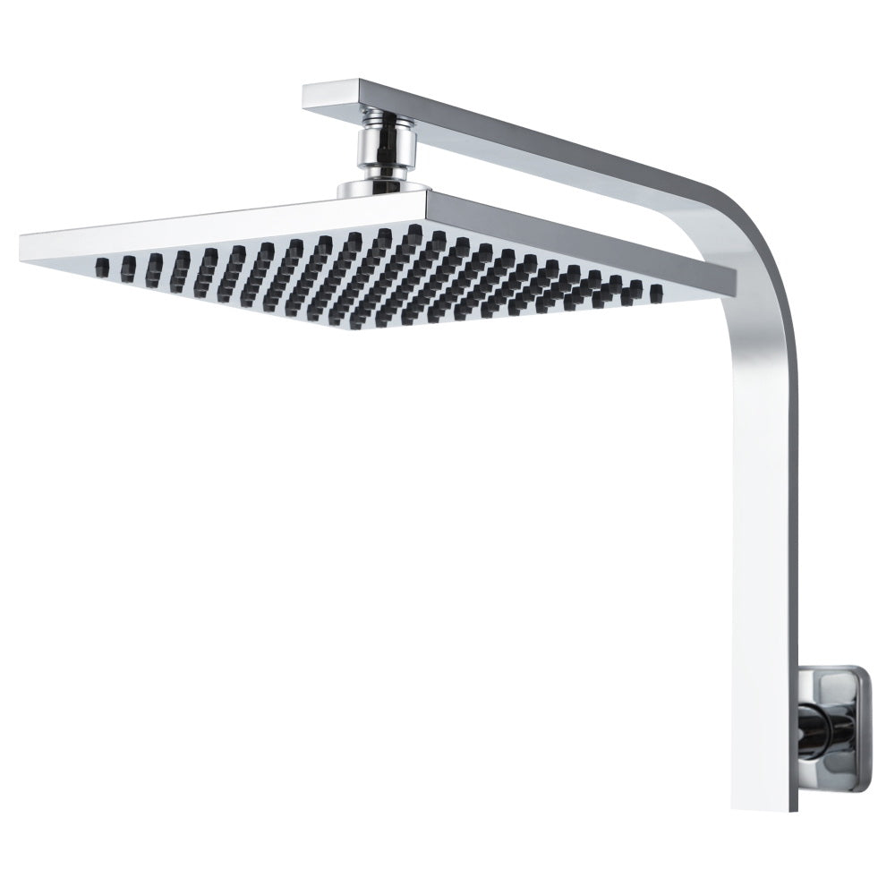 Shower Accessories: Cefito 8'' Rain Shower Head Wall Arm Square High Pressure Chrome
