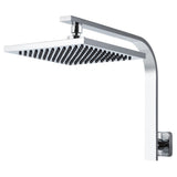 Shower Accessories: Cefito 8'' Rain Shower Head Wall Arm Square High Pressure Chrome