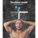 Shower Accessories: Cefito 8'' Rain Shower Head Wall Arm Square High Pressure Chrome