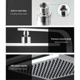 Shower Accessories: Cefito 8'' Rain Shower Head Wall Arm Square High Pressure Chrome