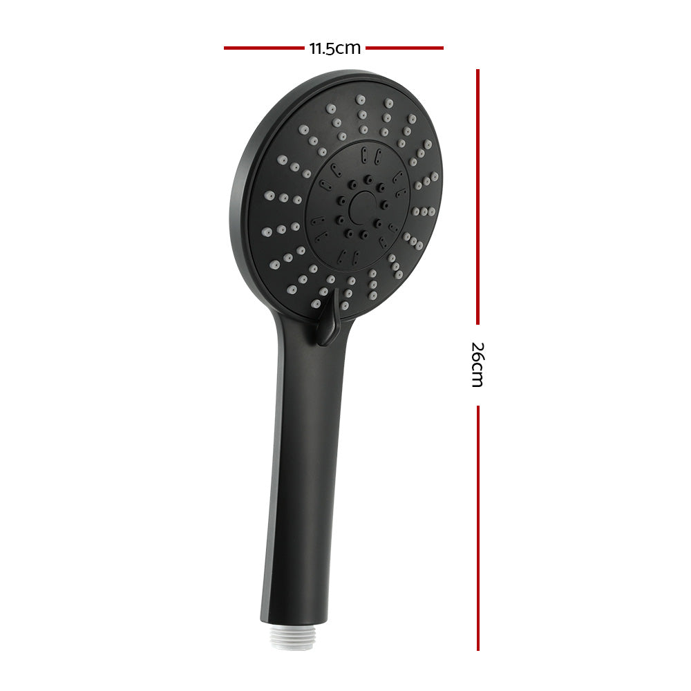 Shower Accessories: Handheld Shower Head 4.5" High Pressure 5 Modes Poweful Round Black