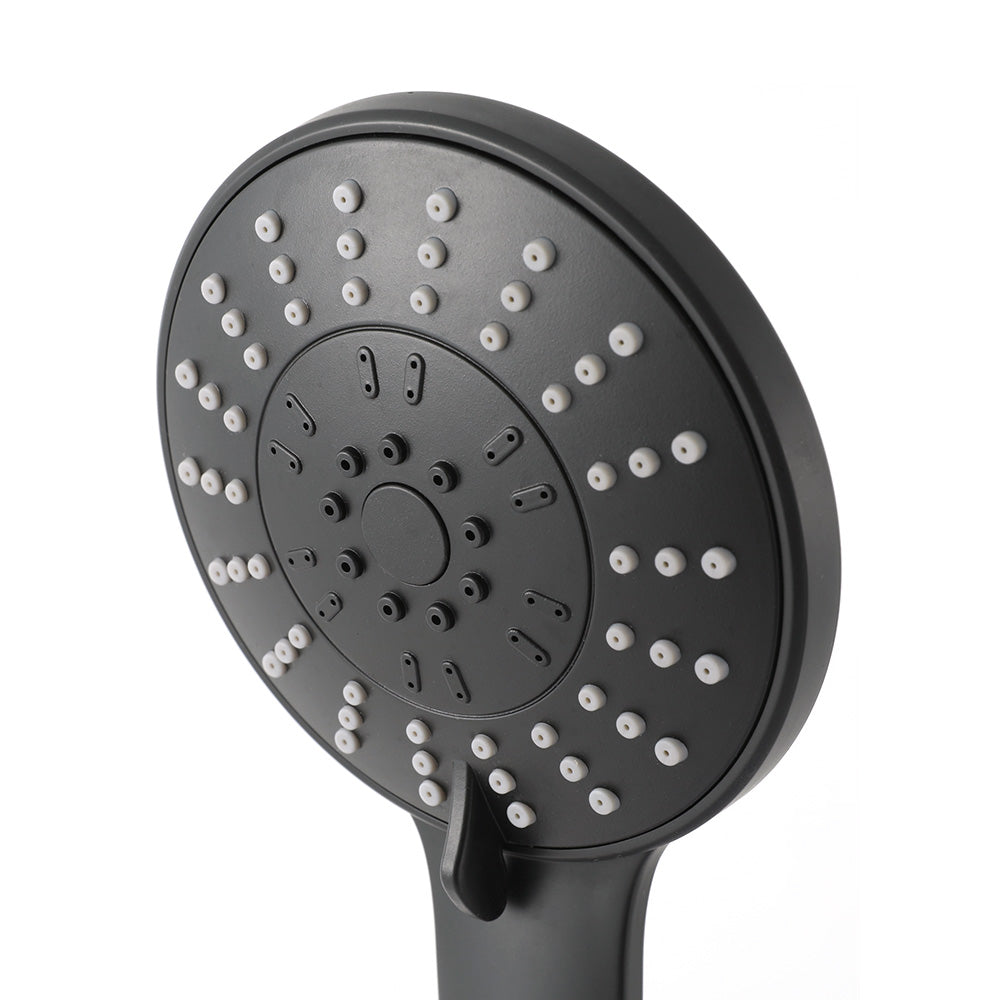 Shower Accessories: Handheld Shower Head 4.5" High Pressure 5 Modes Poweful Round Black