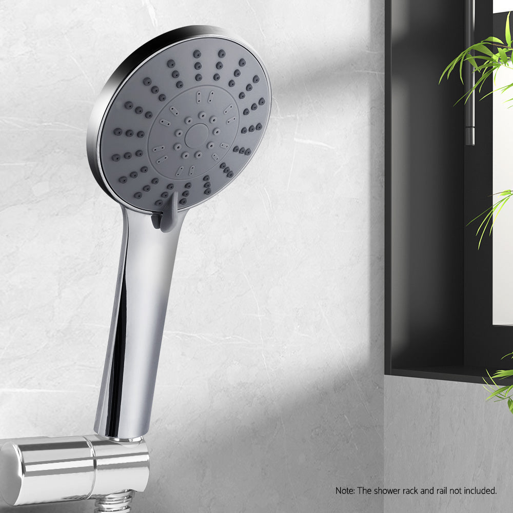 Shower Accessories: Handheld Shower Head 4.5" High Pressure 5 Modes Poweful Round Chrome